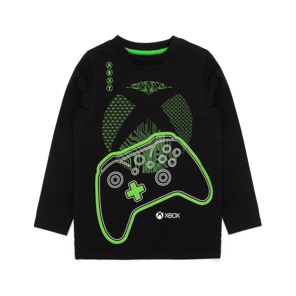 Xbox Boys Game Controller Pyjamas med långa ärmar 6-7 år Bla Black/Green 6-7 Years