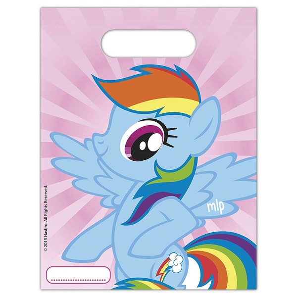 My Little Pony Rainbow Dash-festväskor (6-pack) En storlek Pin Pink One Size