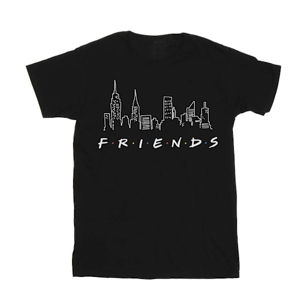 Friends Flickor Skyline Logotyp Bomulls T-shirt 5-6 År Svart Black 5-6 Years
