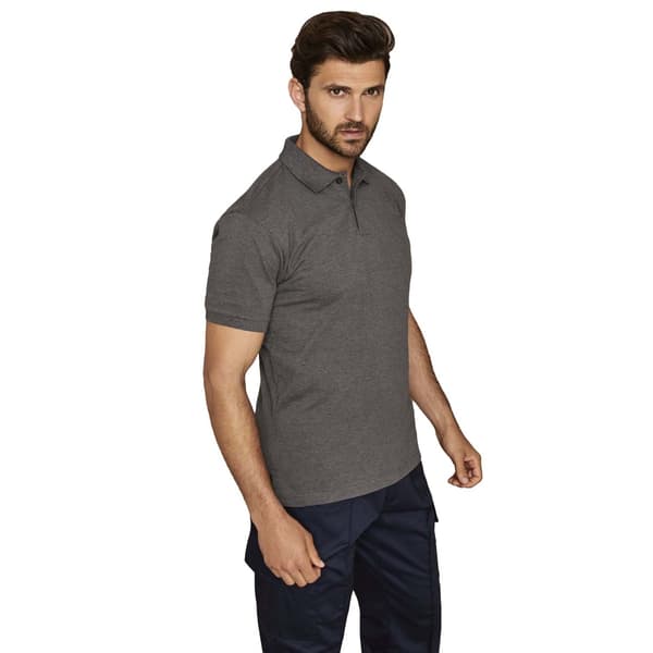 Asquith & Fox Herr Enfärgad Kortärmad Pikétröja 4XL Kolgrå Charcoal 4XL