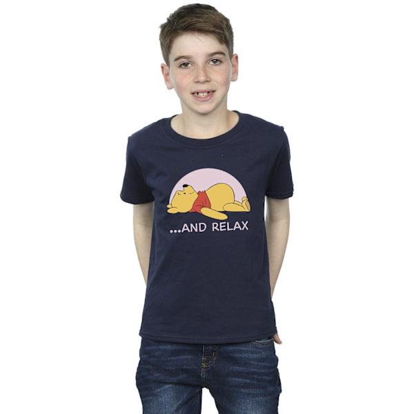 Disney Winnie The Pooh Relax T-shirt för pojkar 3-4 år Marinblå Navy Blue 3-4 Years