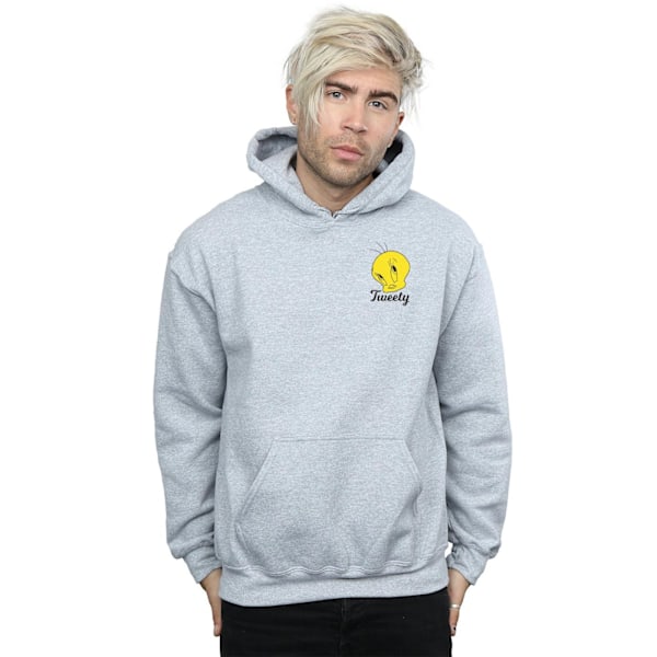 Looney Tunes Mens Tweety Pie Head Hoodie 3XL Sports Grey Sports Grey 3XL