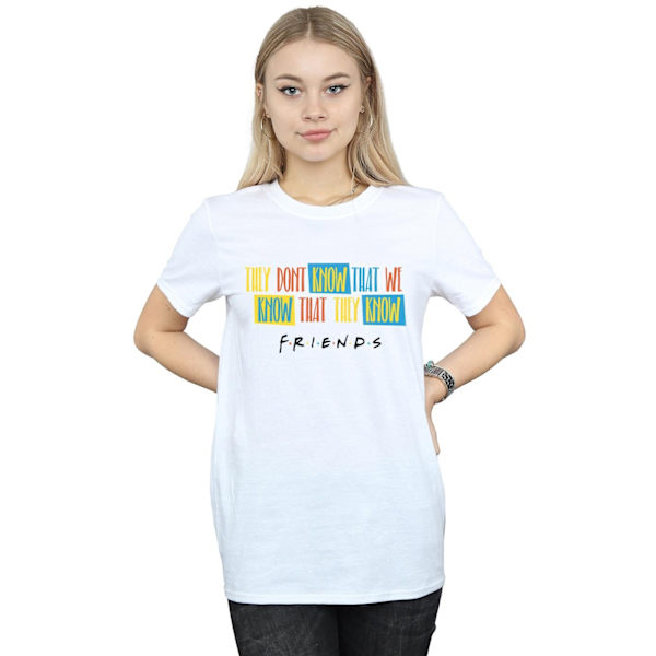 Friends Dam/Damer De Vet Inte Script Bomull Boyfriend T White 4XL