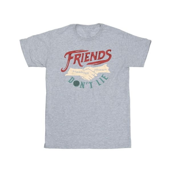 Netflix Stranger Things Friends Don´t Lie Hands T-shirt S Sports Grey S