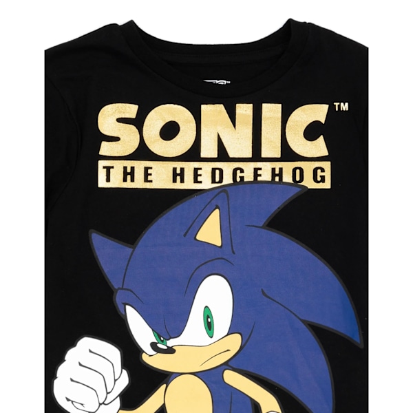 Sonic The Hedgehog Boys Japansk T-shirt 8-9 år Svart Black 8-9 Years