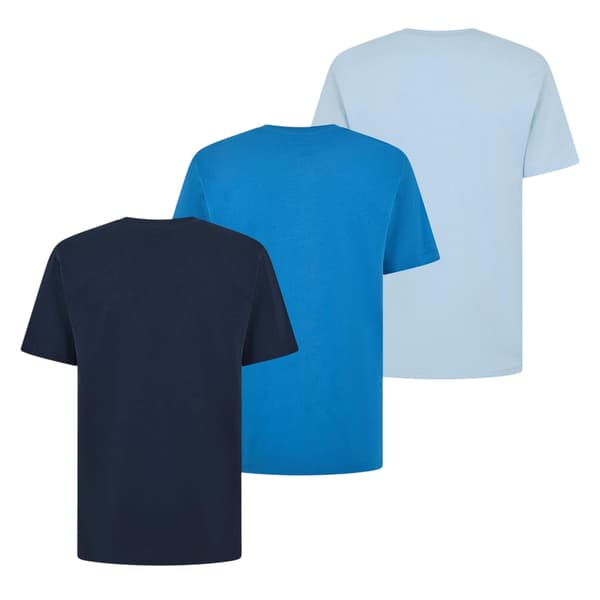 Belstaff Herr Logotyp Bomulls T-shirt (3-pack) M Bläck/Blå/Himmelsblå Ink/Blue/Sky Blue M