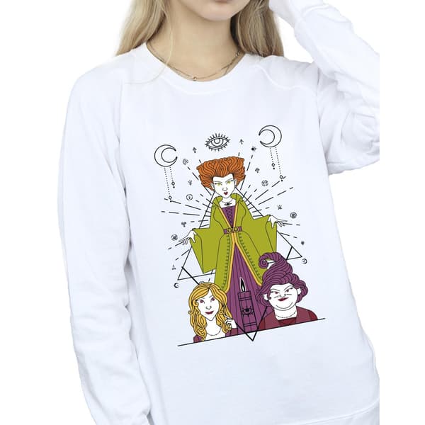 Disney Dam/Damer Hocus Pocus Ljus Sweatshirt L Vit White L