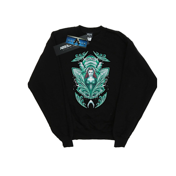 DC Comics Girls Aquaman Mera Crest Sweatshirt 12-13 år Svart Black 12-13 Years