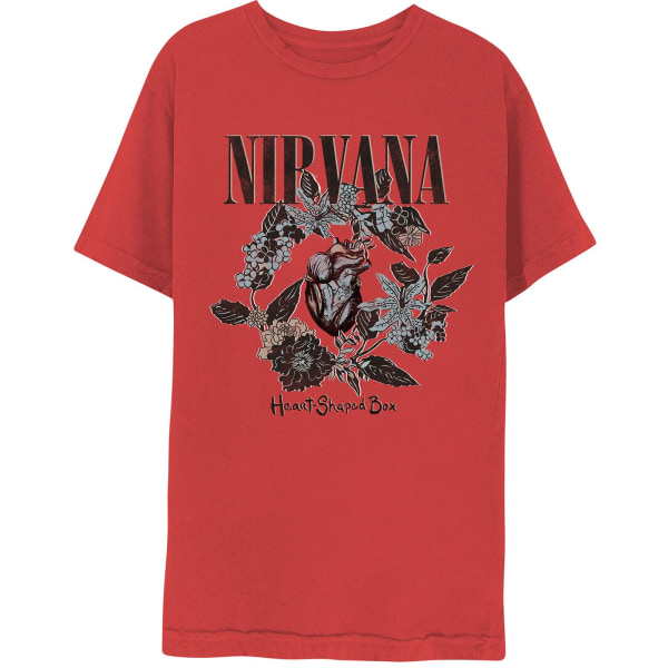 Nirvana Unisex Vuxen Hjärtformad Box T-shirt L Röd Red L