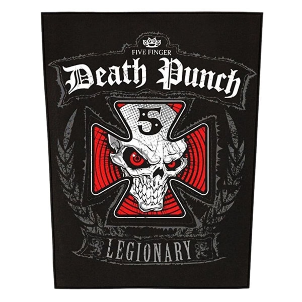 Five Finger Death Punch Legionary Patch One Size Svart/Vit/Re Black/White/Red One Size