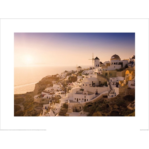 Rod Edwards Lazy Days Santorini Tryck 80cm x 60cm Flerfärgad Multicoloured 80cm x 60cm