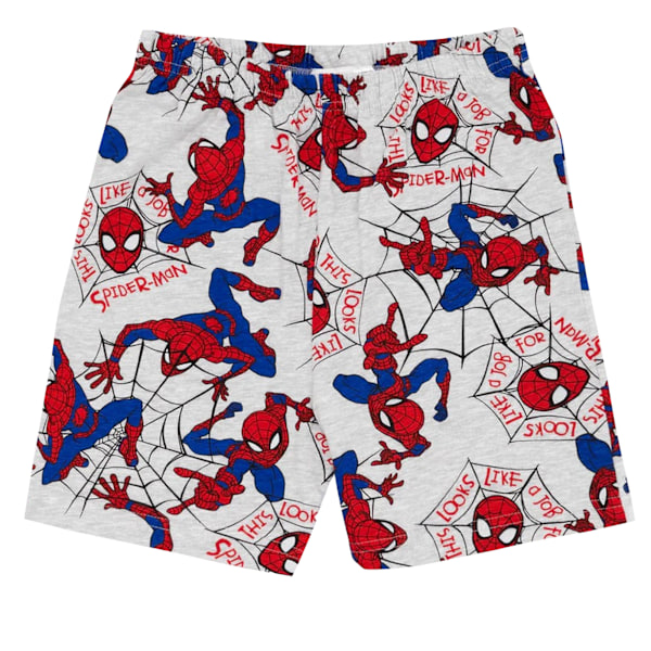 Spider-Man Pojk Pyjamas Set Kortärmad 6-7 År Grå Grey 6-7 Years