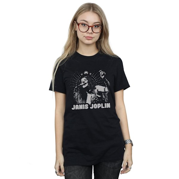 Janis Joplin Dam/Damer Spiritual Mono Bomull Boyfriend T-Sh Black 3XL