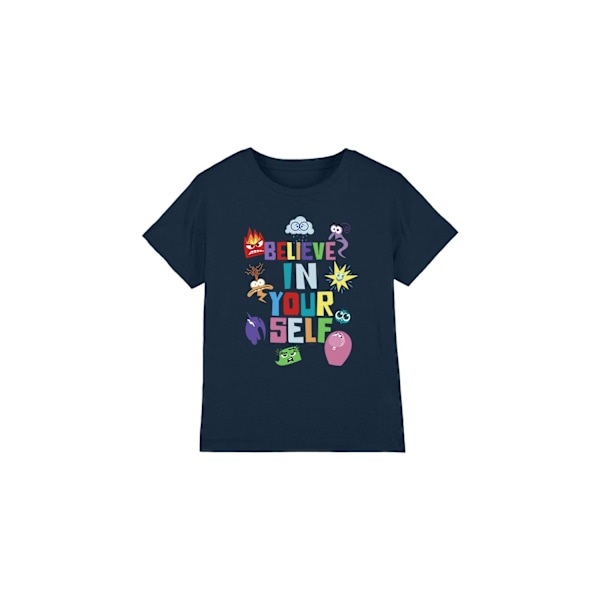 Inside Out 2 Barn/Flickor Tro På Dig Själv T-shirt 9-10 År Navy 9-10 Years