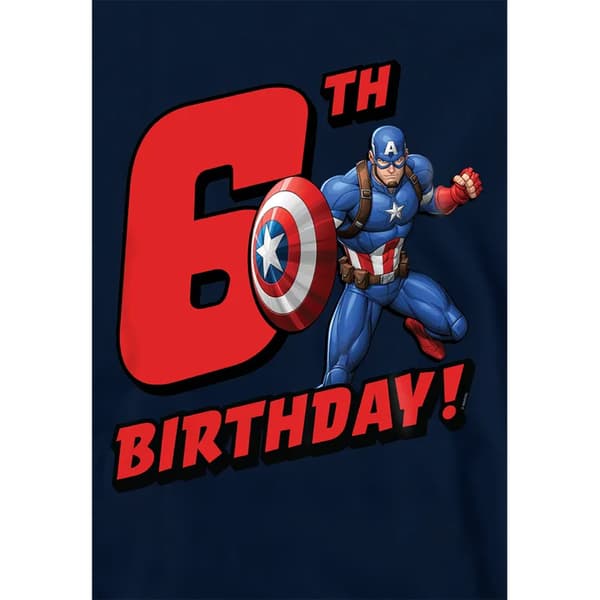 Captain America Barn/Barn Pull Over 6-årsdag Huvtröja 7- Navy 7-8 Years