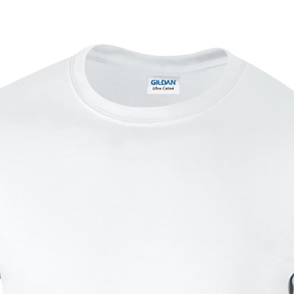 Gildan Herr Enfärgad Rund Halsad Ultra Cotton Långärmad T-shirt XL White XL