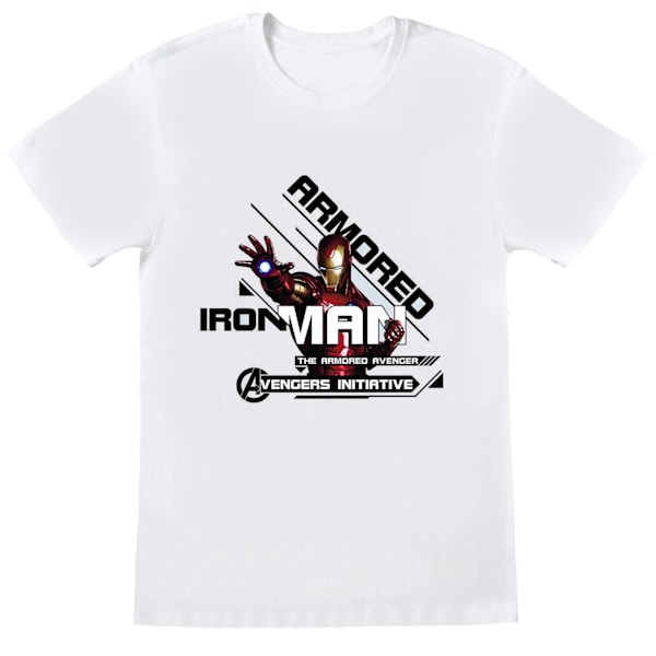 Marvel Boys Avengers Iron Man Armoured Avenger T-shirt 5-6 år White 5-6 Years