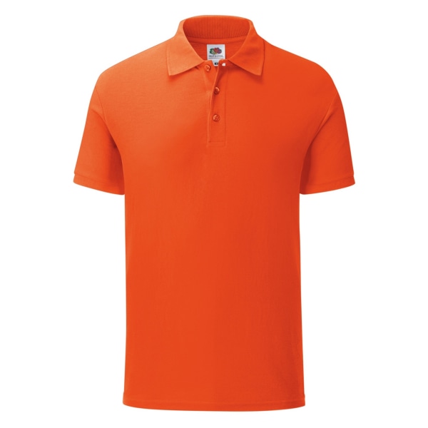 Fruit Of The Loom Herr Iconic Pique Poloskjorta S Flame Orange Flame Orange S