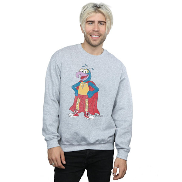 The Muppets Mens Classic Gonzo Heather Sweatshirt XXL Heather G Heather Grey XXL