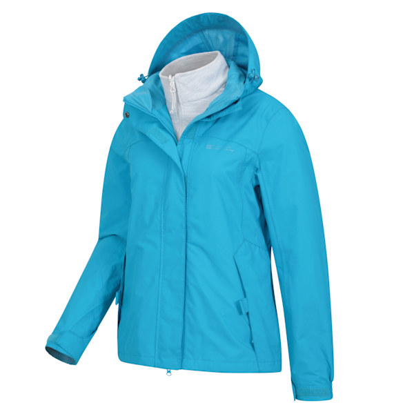 Mountain Warehouse Dam/Damer Storm 3 i 1 Vattentät Jacka Blue 12 UK