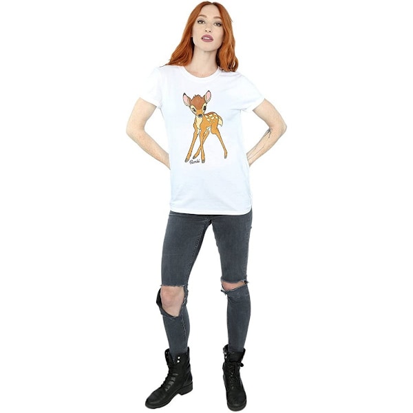 Bambi Dam/Dam Cotton Boyfriend T-Shirt L Vit White L