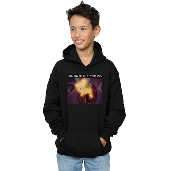 Disney Boys Tinker Bell Follow Me Hoodie 7-8 år Svart Black 7-8 Years