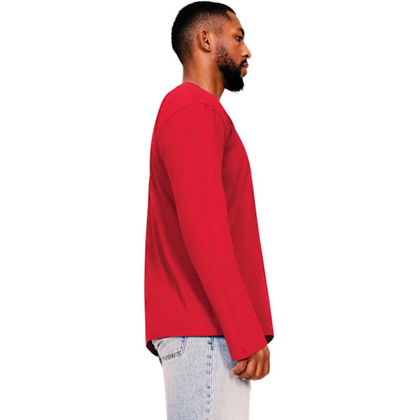 Casual Classic Mens Ringspun Cotton Long-Sleeved T-Shirt M Röd Red M