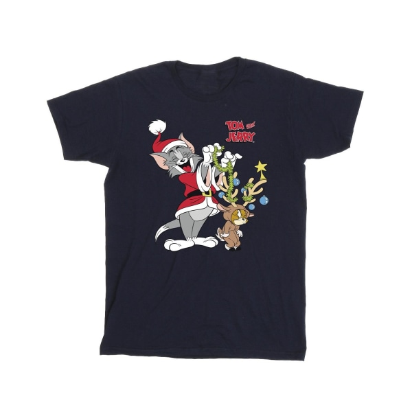 Tom & Jerry Herr Jul Ren T-shirt 5XL Marinblå Navy Blue 5XL