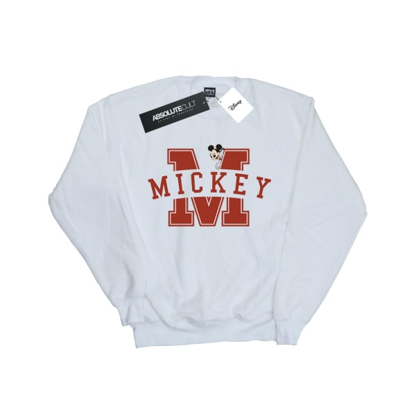 Disney Mickey Mouse Letter Peak Sweatshirt XL Whi White XL