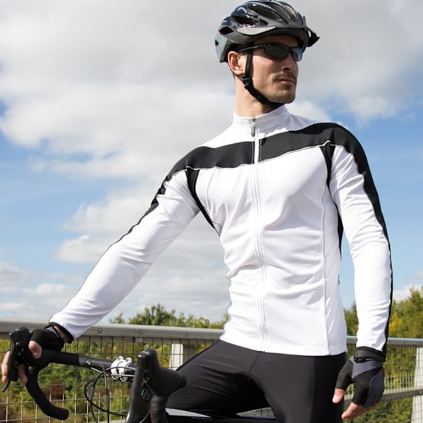 Spiro Herrcykelkläder Långärmad Performance Top / Sport / Cykel White / Black L