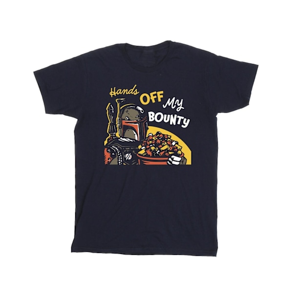 Star Wars Girls Boba Fett Hands Off My Bounty Bomull T-shirt 5- Navy Blue 5-6 Years