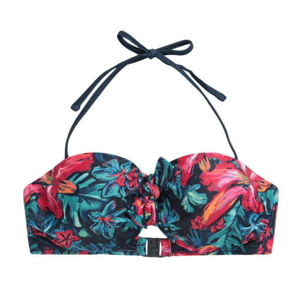 Animal Womens/Ladies Floral Front Tie Bikini Top 18 UK Röd/Blå Red/Blue 18 UK