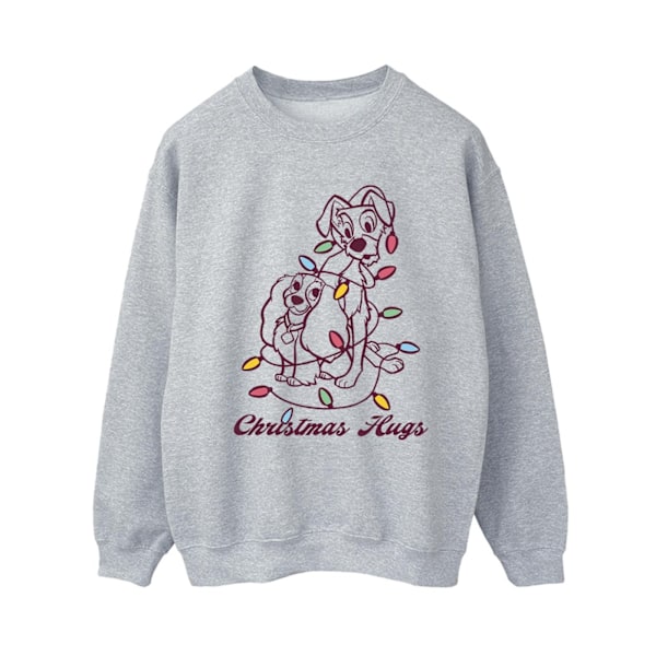 Disney Dam/Kvinnor Lady Och Lufsen Julkramar Sweatshirt Sports Grey XL