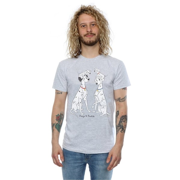 101 Dalmatiner Herr Pongo Och Perdita Bomull T-shirt L Sports G Sports Grey L