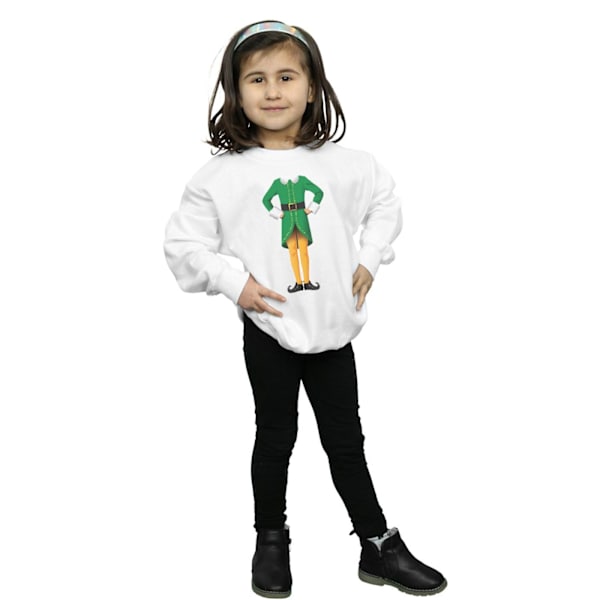 Elf Girls Buddy Kostym Sweatshirt 9-11 År Vit White 9-11 Years