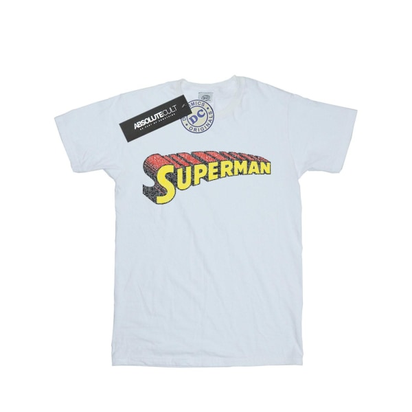 DC Comics Superman Telescopic Crackle Logo T-shirt M Vit White M