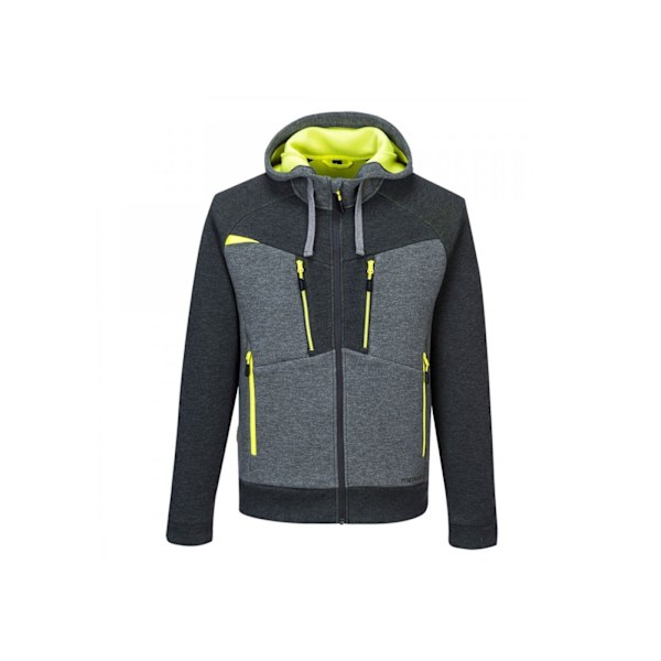 Portwest Herr Zipped Hoodie S Grå/Svart/Gul Grey/Black/Yellow S