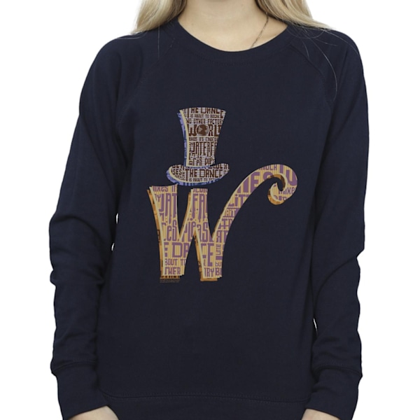 Willy Wonka Dam/Dam W Logotyp Mössa Sweatshirt S Marinblå Navy Blue S