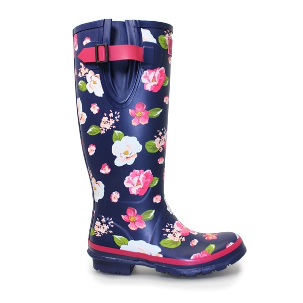 Lunar Dam/Dam Floral Wellington Boots 6 UK Blå/Vit/Rosa Blue/White/Pink 6 UK