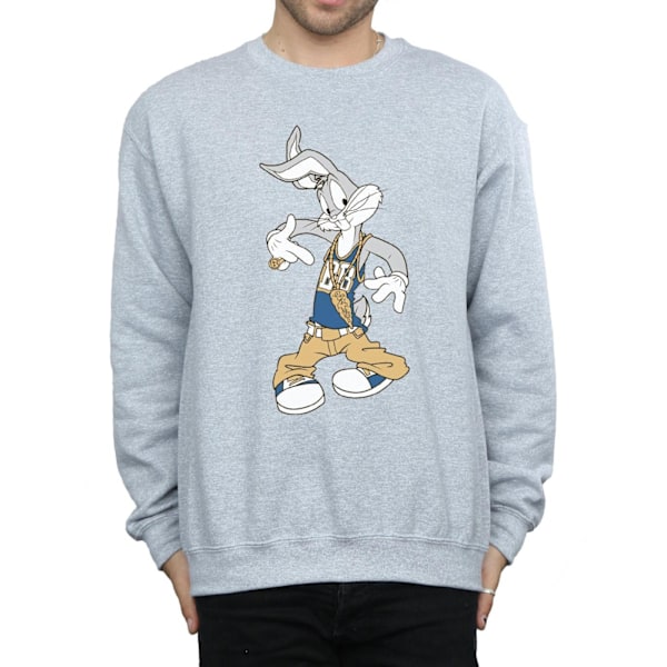 Looney Tunes Herr Rapper Bugs Bunny Sweatshirt S Sports Grey Sports Grey S