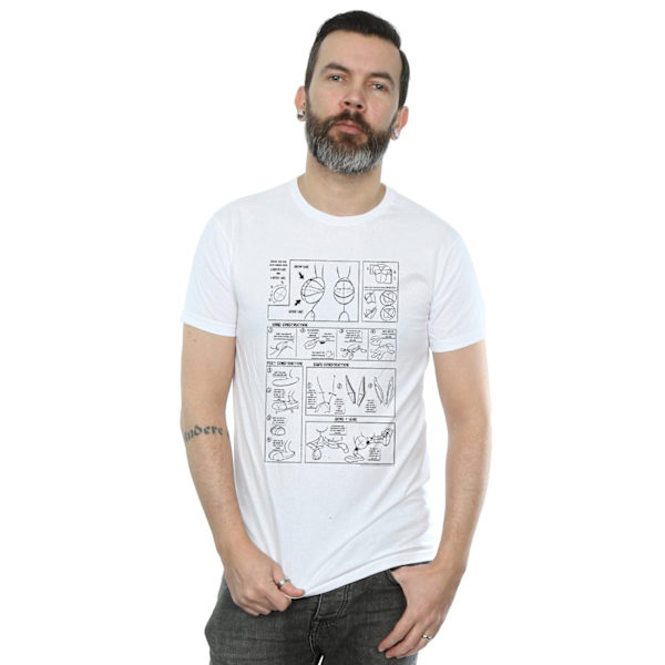 Looney Tunes Herr Bugs Bunny Bygg T-shirt 4XL Vit White 4XL