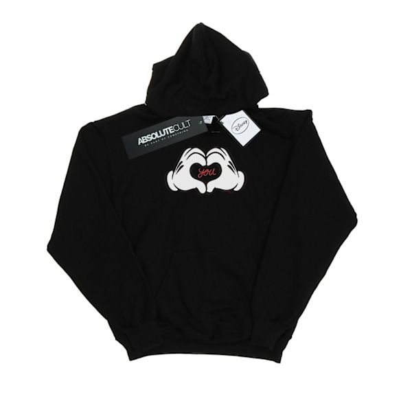Disney Girls Mickey Mouse Loves You Hoodie 12-13 år Svart Black 12-13 Years