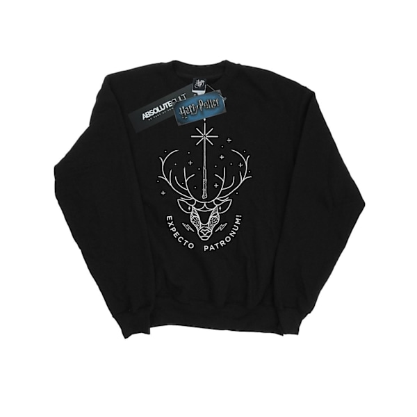 Harry Potter Expecto Patronum Charm Sweatshirt för män, M, svart Black M