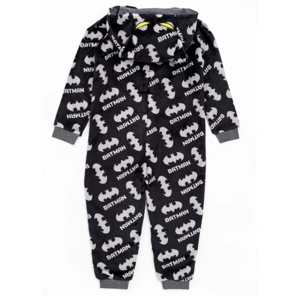 Batman Boys Fluffy All-In-One Pyjamas 9-10 År Svart/Grå/Gul Black/Grey/Yellow 9-10 Years