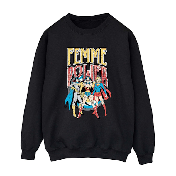 DC Comics Dam/Kvinnor Femme Power Wonder Woman Sweatshirt M B Black M