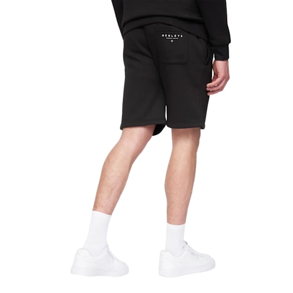 Henleys Mens Metafone Sweat Shorts L R Svart Black L R