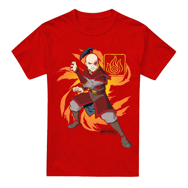Avatar: The Last Airbender Unisex Vuxen Flame Burst Zuko T-shirt Red L