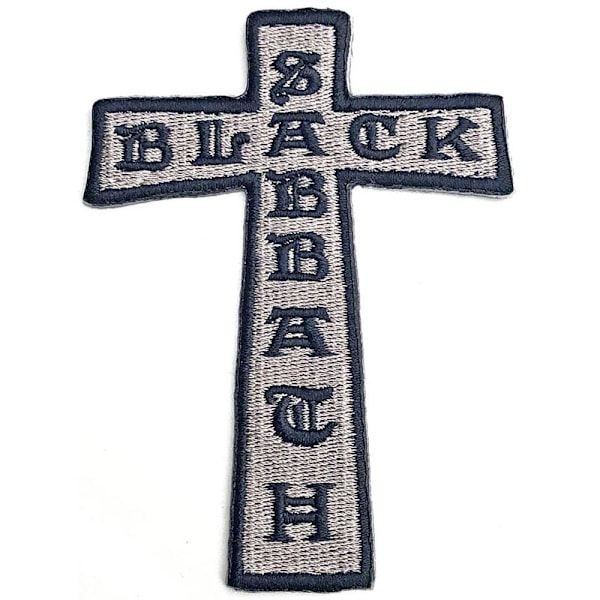 Black Sabbath Cross Strykjärn på lapp En storlek Svart/Grå Black/Grey One Size