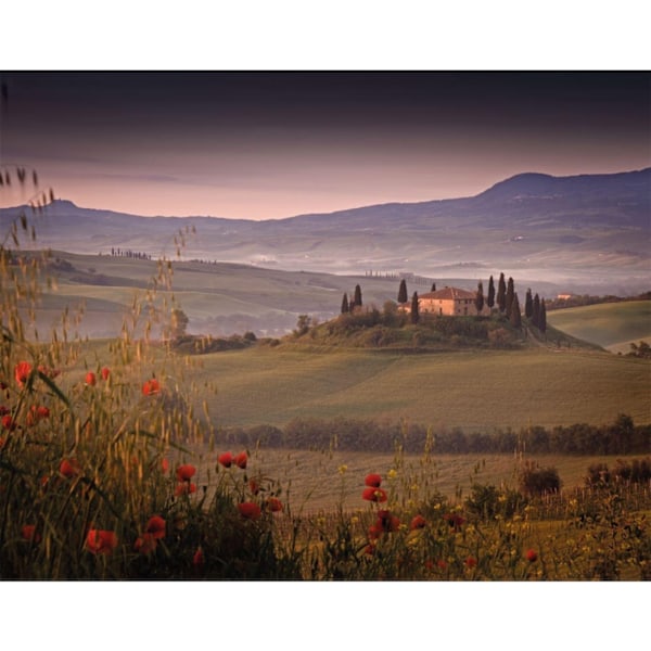 Rod Edwards First Light Tuscany Canvas Print 80cm x 60cm Multic Multicoloured 80cm x 60cm