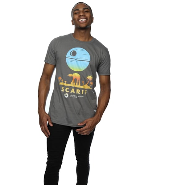 Star Wars Rogue One Scarif Sunset T-shirt XL Charcoal - Herr Charcoal XL